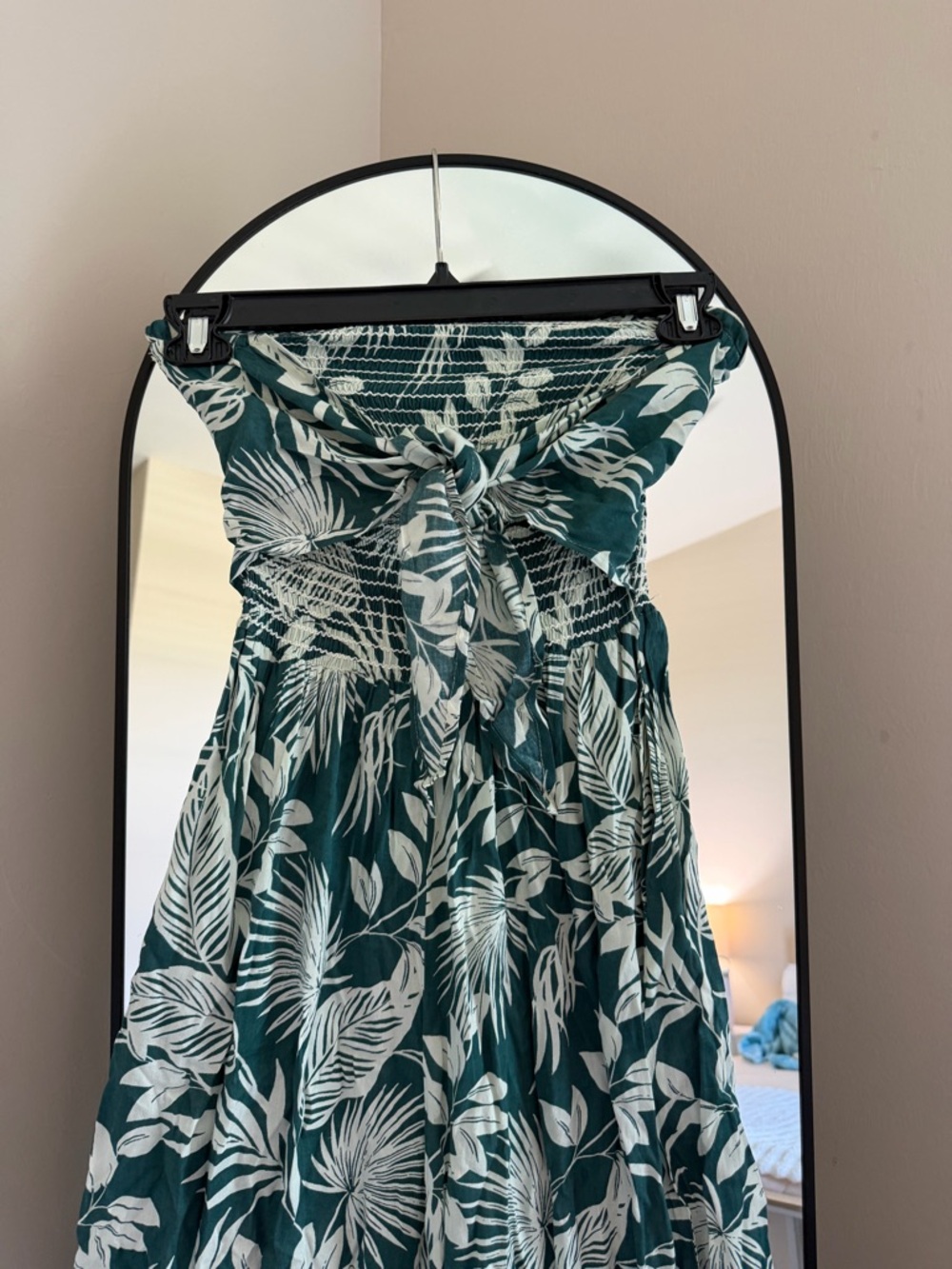 Patrons of Peace Hacienda Teal Tropical Strapless Jumpsuit - Picture 2 of 7